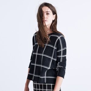 Madewell | Double Windowpane Wool Sweater